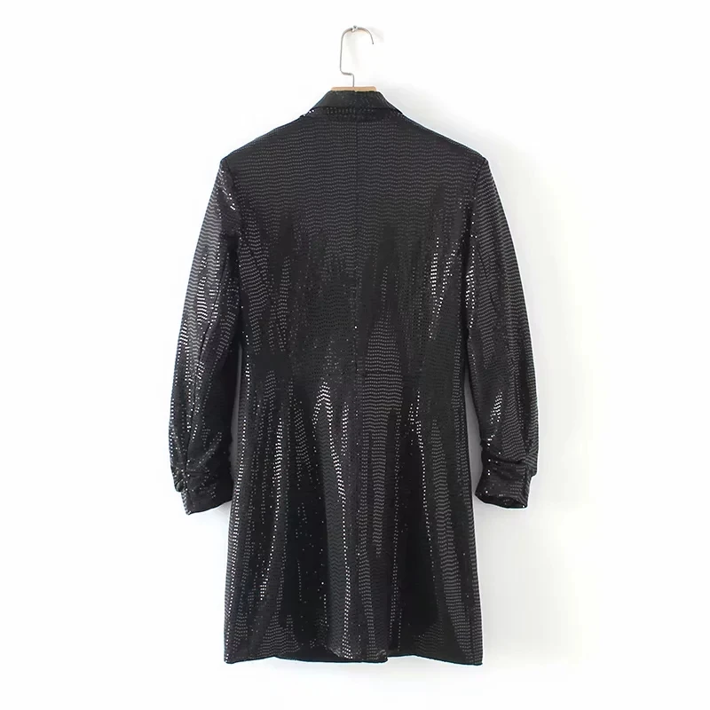 Женские блейзеры с блестками шикарные винтажные костюмы рюшами на рукавах