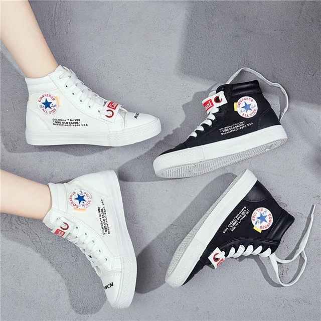 

Ankle Boots Canvas Shoes Women Sneakers White Gymnastics Sport Shoes Women High Top Breathable Casual Female Boots Tennis Shoes