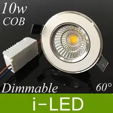 Заводская распродажа 30% от 10 Вт удара светодиодные светильники 800lm встраиваемые светодиодные светильники затемнения свет Теплый Холодный белый 110-240 В 60 угол