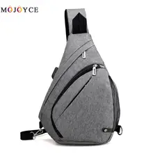Мужская нагрудная сумка через плечо с usb-зарядным интерфейсом, большая нагрудная сумка Bolsa Masculina