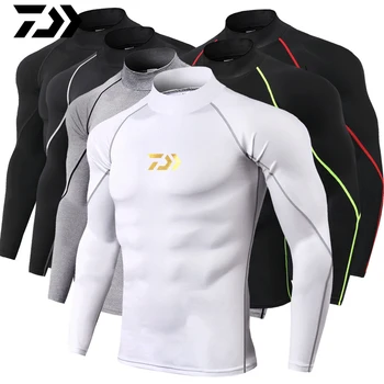 

DAIWA New Men's Sports Long-sleeved T-shirt Tight-fitting T-shirt Top Jogging Compression Quick-drying T-shirt Fishing Clothes