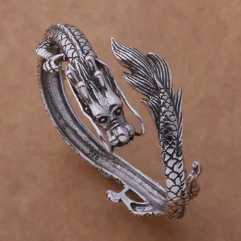 

Hot sale Fashion Jewelry 925 sterling silver Bangles Cuff Bracelets dragon bracelet /bnaakeha elyandfa AB156