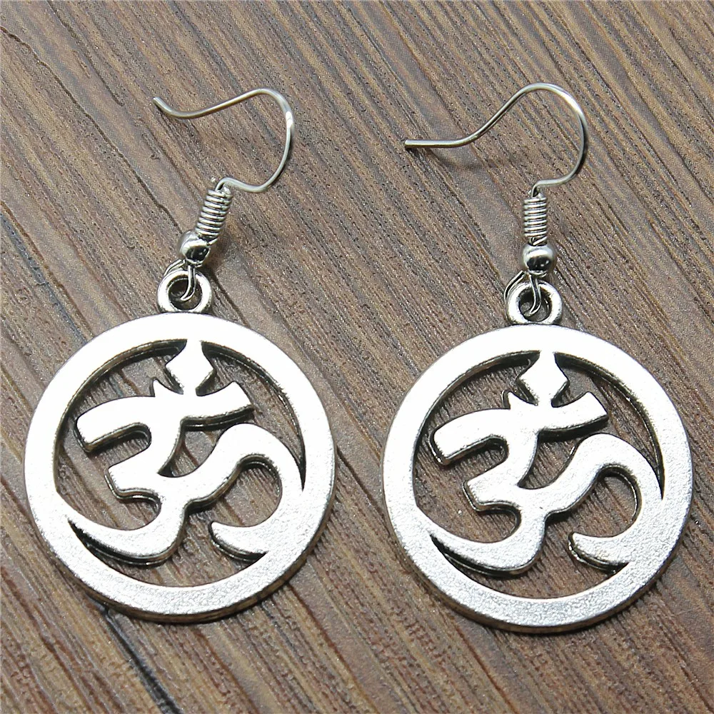 

WYSIWYG Fashion Om Sign Charm Drop Earrings, Handmade Design Earring Jewelry Dropship Suppliers