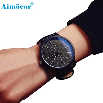 

2017 Newly Designed Male And Female Students Minimalist Fashion Personality Big Dial Watch Gift 327