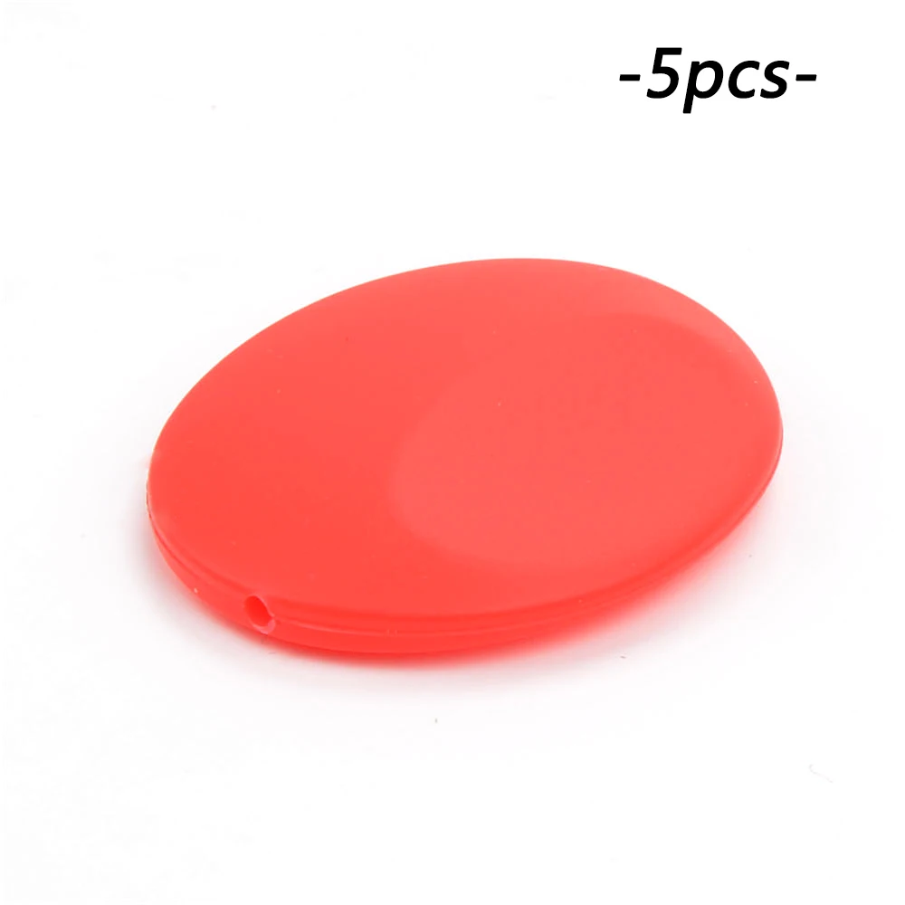 LOFCA 5 шт. плоские круглые силиконовые бусы для прорезывания зубов зубной прорезыватель для малышей игрушки-Жвачки подарок для душа цепочка для прорезывания зубов пустышка цепочка BPA бесплатно - Цвет: scarlet red