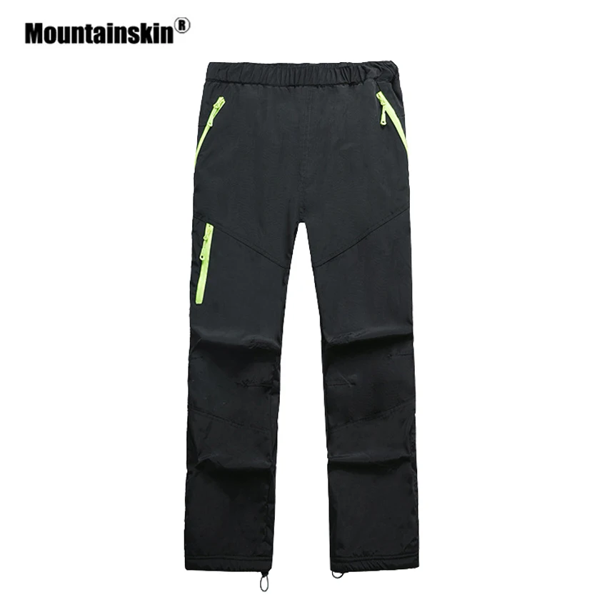 Mountainskin اطفال الشتاء سميكة الصوف السراويل الأطفال في الهواء الطلق للماء المشي يندبروف التخييم الإرتحال التزلج السراويل VC026