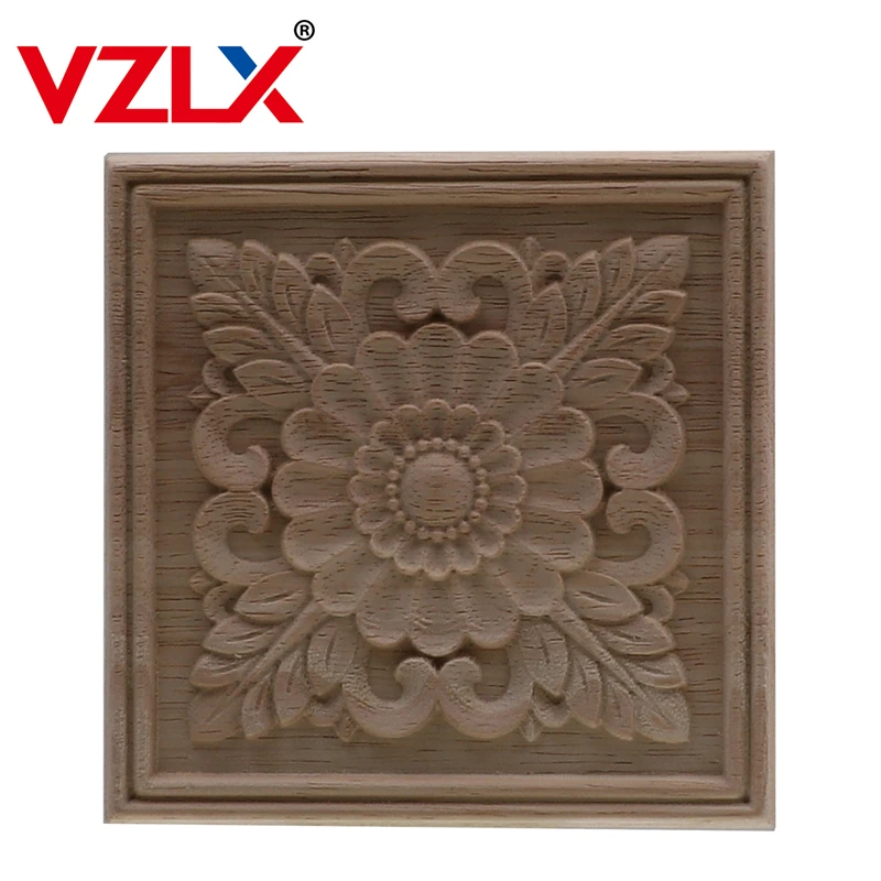 VZLX Frame Door Cabinet Furniture Decorative Figurines Wood Appliques for Furniture Unpainted Wood Carved Corner Onlay Applique VZLX Frame Door Cabinet Furniture Decorative Figurines Wood Appliques for Furniture Unpainted Wood Carved Corner Onlay Applique