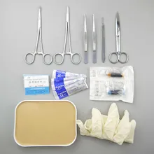 Нержавеющая сталь хирургические шовные инструменты Debridement костюм наборы операций набор тренировочных инструментов для медицинских/студентов