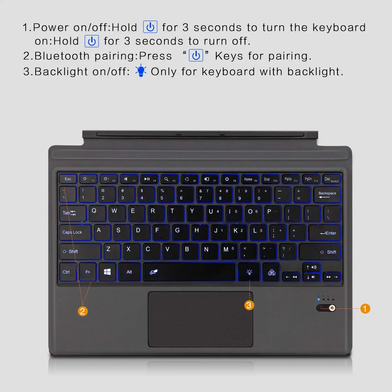 microsoft surface backlit keyboard