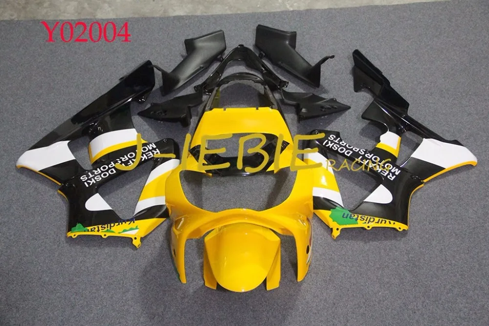 

BLACK Yellow White Injection Fairing Body Work Frame Kit for HONDA CBR929RR 2000-2001 CBR900RR