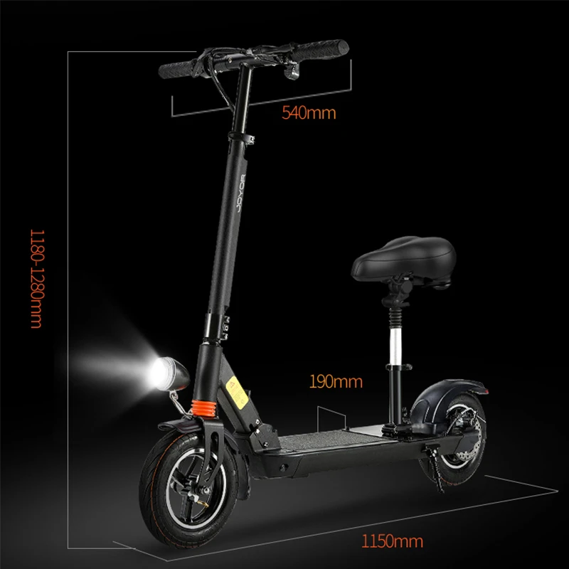 Excellent 48V 10 inch Electric Scooter Adult Foldable With Seat Scooter Motor Powerful Skateboard Hover Board Patinete Electrico Scooter 2