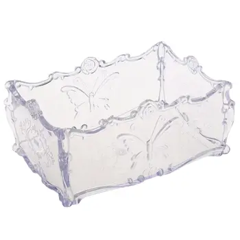 

YHYS Acrylic Cotton Box Rods Holder Transparent Storage Box for Makeup Cosmetics