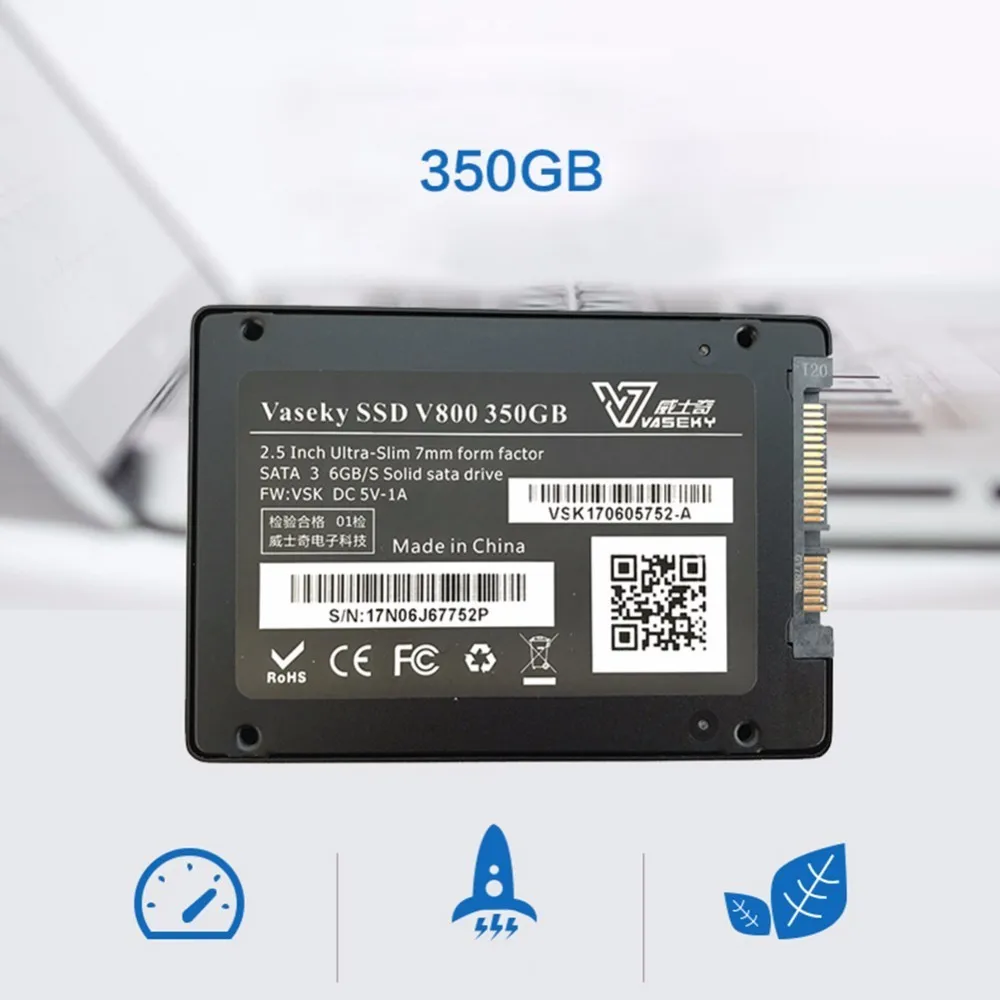 Универсальный vaseky 2.5 дюймов 350 ГБ SSD для настольного компьютера и ноутбука 6 ГБ/сек. твердотельный накопитель с SATA3 Интерфейс для настольные