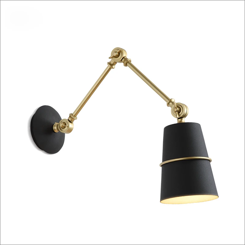 

Ecolight Retro Wall Lamp with Swaying Arms Metal Shade Painting