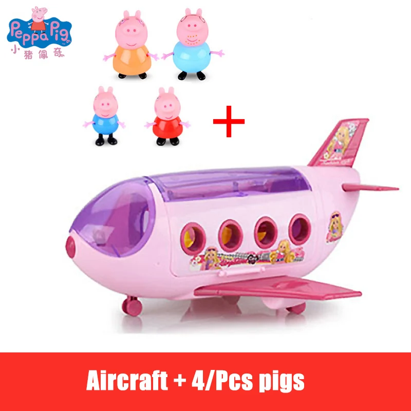 

Peppa Pig Toy High Quality ABS Plastic Material Assembled Luxury Aircraft Pig Family Holiday Set Children Christmas Gift