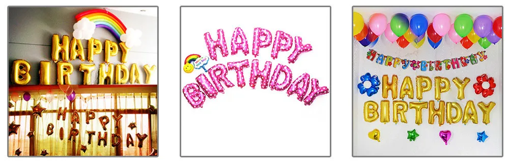 New Home Decor Cute Alphabet Letters Balloons Happy Birthday Party Decoration Aluminum Foil Membrane Ballon for Party Decoration4