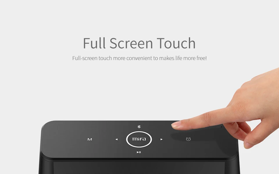 Mifa A30 сенсорное управление портативный Bluetooth динамик с ЖК-дисплеем беспроводной стерео динамик s поддержка TF AUX будильник TWS