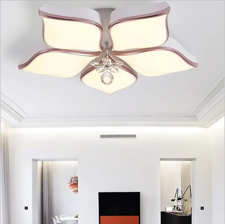 Luces de techo Led modernas de cristal para sala de estar dormitorio AC85-265V lustre lamparas de techo de cristal