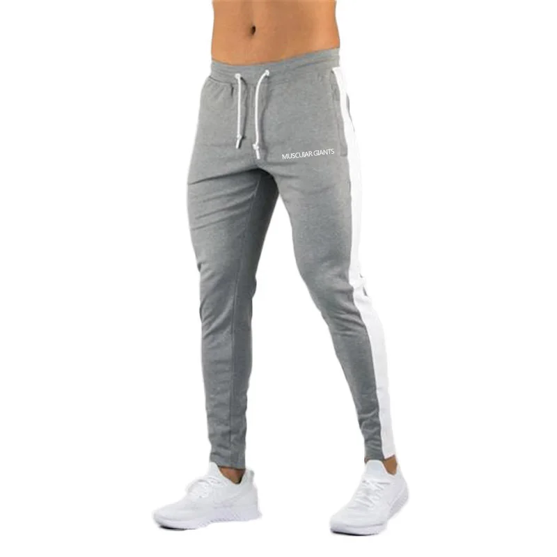 pants fashion GYMPXINRAN New Men Pants Hip Hop Fitness clothing Joggers Sweatpants Side stripe classic fashion Streetwear Track Pants Trousers tan pants