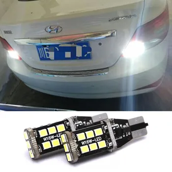 

2x T15 W16W 912 921 White LED Lamp Backup Reverse Light Lamp For Hyundai IX35 IX25 Santa Fe Sonata 9 Tucson 2015 2016 2017