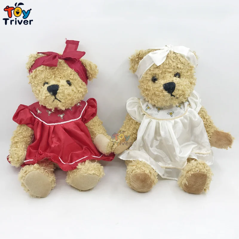 

20cm Plush Teddy Bear Toy Stuffed Dressing Bears Doll Baby Kids Children Birthday Wedding Gift Home Shop Decor Ornament Triver