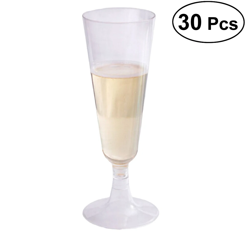 30pcs Red Wine Goblets Stylish Champagne Elegant Safe Plastic Wine