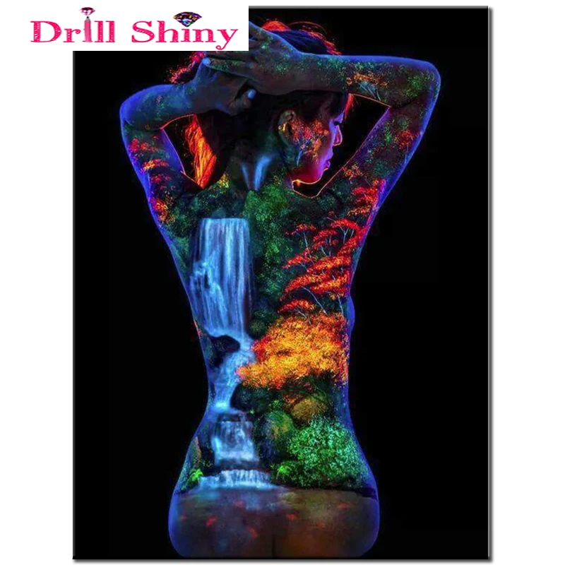 

DIY diamond embroidery waterfall beauty 5D Diamond painting Cross Stitch full square Rhinestone mosaic home decoration