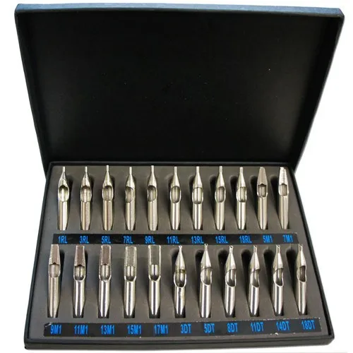 

22pcs tattoo, exquisite stainless steel needle sleeve, tattoo needle sleeve, nozzle head package