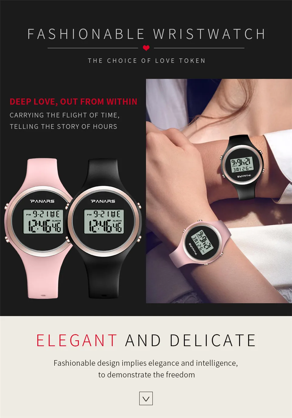 Luxury Brand Women LED Digital Watches 50m Waterproof Sports Watch For Female Fashion Silicone Women Wristwatch Relogio Feminino (2)