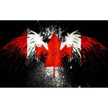 

24x14 Inch High Quality Custom Print Flag of Canada eagle Playmat 2MM thickness Table Pad