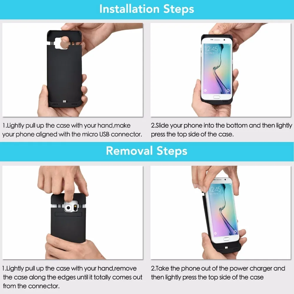 Чехол для аккумулятора Galaxy S6 4200 мАч портативное зарядное устройство защитный