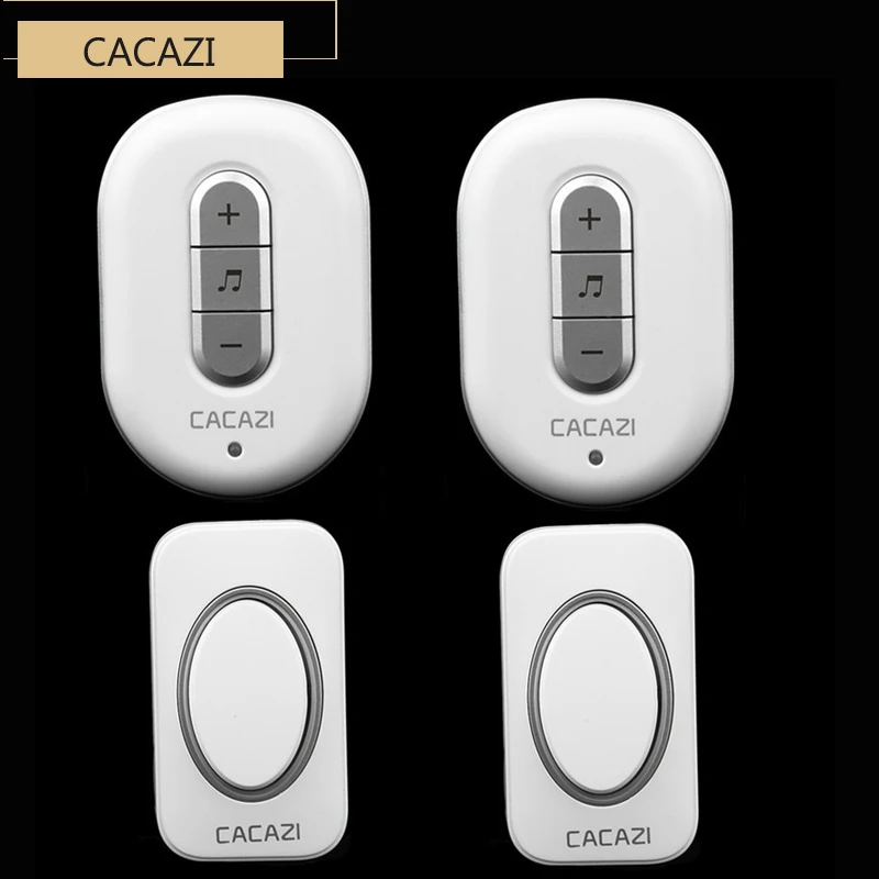 Cacazi C9918 беспроводной дверной звонок переменного тока 110-220 В 2 передатчики