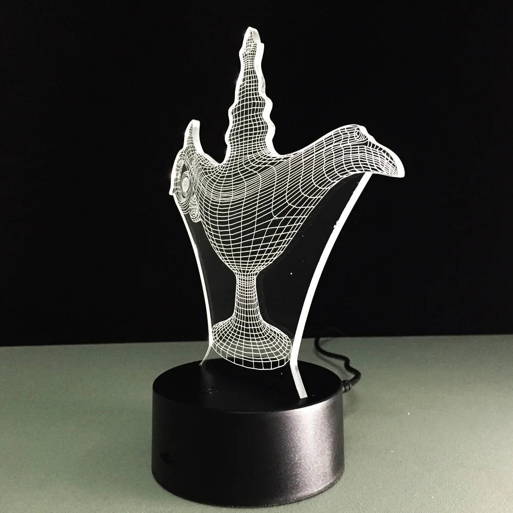 Светодиодная настенная 3d лампа с Usb акриловый ночник аккумулятором для спальни