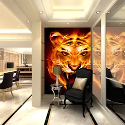 Пользовательские Papel де Parede 3D. Тигр используется в гостиной, спальни Ресторан фоне стены водонепроницаемый виниловые обои
