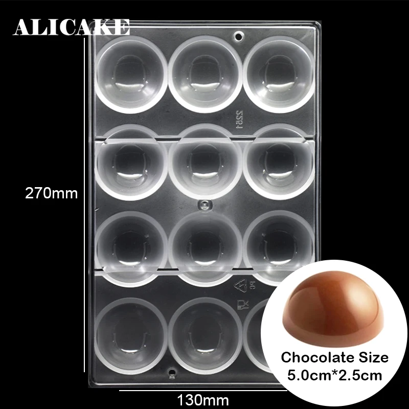 3D формы для шоколадных шариков, пластиковые поликарбонатные формы для выпечки, вечерние формы для выпечки шоколадных конфет, кондитерские инструменты, формы для выпечки - Цвет: 2251 ball
