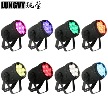 

Free Shipping 8pcs/Lot Led PAR Light 7X15W RGBW 4IN Led Par Zoom Professional DMX512 Indoor Stage Effect Lighting Dj Equipments