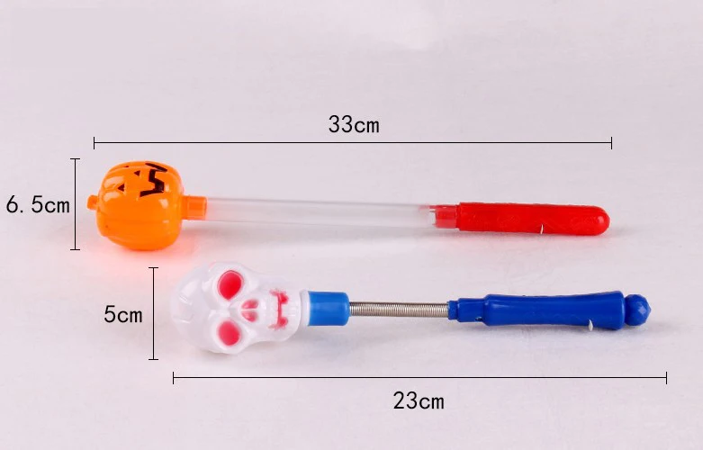 led party glow sticks Halloween Toy with LED Light Pumpkin Ghost Plastic led Stick Halloween Costume Glow Party Supplies Decor (4)