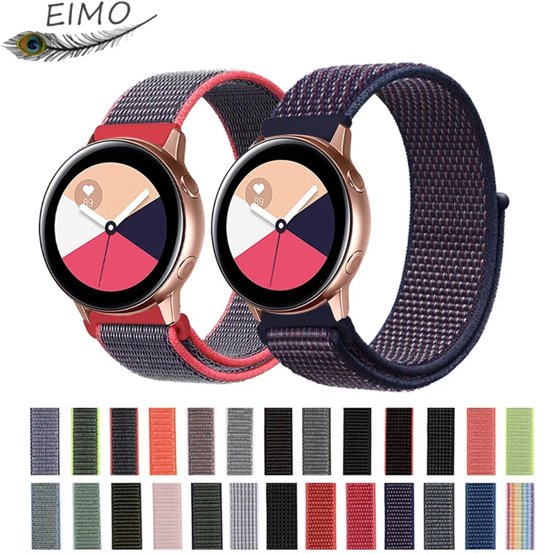 

EIMO Gear S3 Frontier 20mm Watch Strap For Samsung Galaxy watch Active 46mm Amazfit bip 22mm watch band Correa bracelet nylon