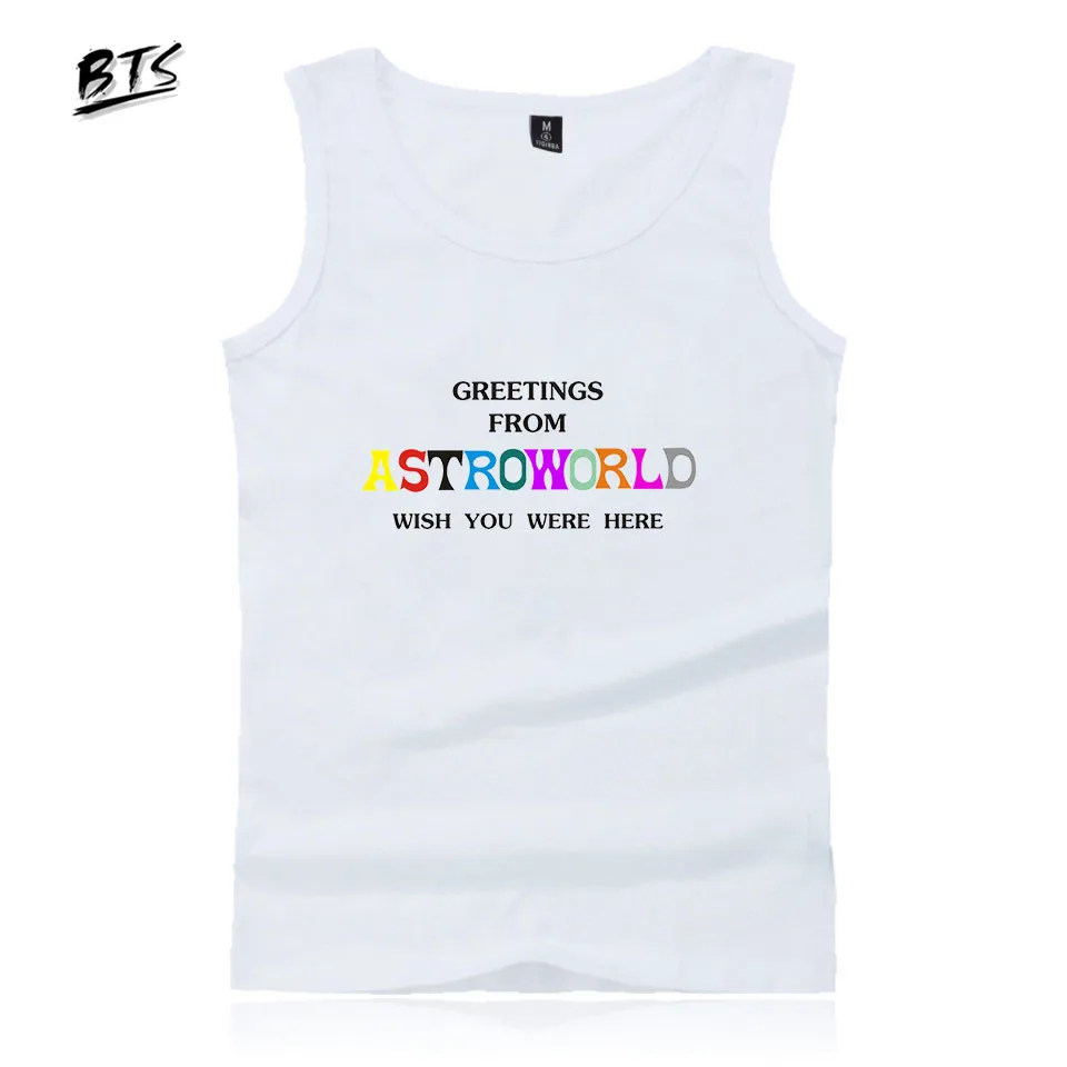 Tank Tops ASTROWORLD Mode Coole Druck Capless Ärmelloses Männer Kleidung 2019 NEUE Harajuku Kpop Drucken Tops Kleidung
