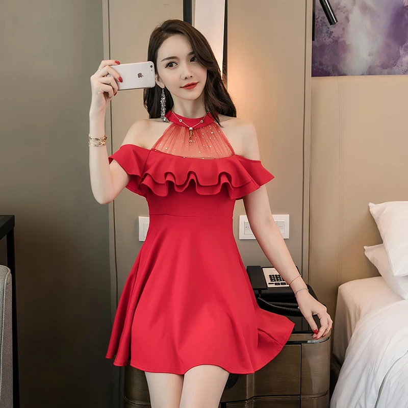 Robe femme ete модное Брендовое летнее Сетчатое платье с оборками Женская одежда vestidos de