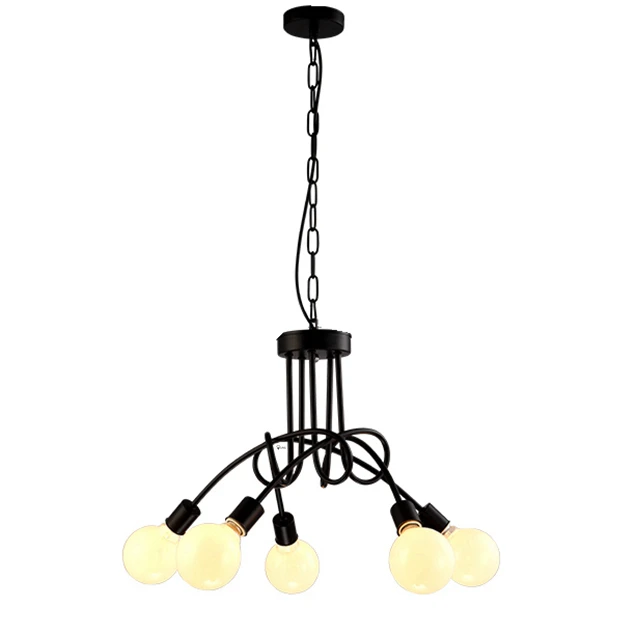 

Simple Creative vintage led pendant light Black red white personality modern droplight 9W E27 white LED lamp free shipping