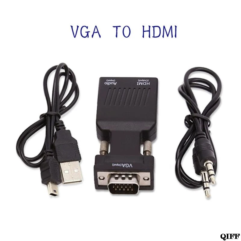 

1080P HD VGA Male to HDMI Female Converter Adapter for PC Laptop Computer Notebook Projector Monitor Accessories