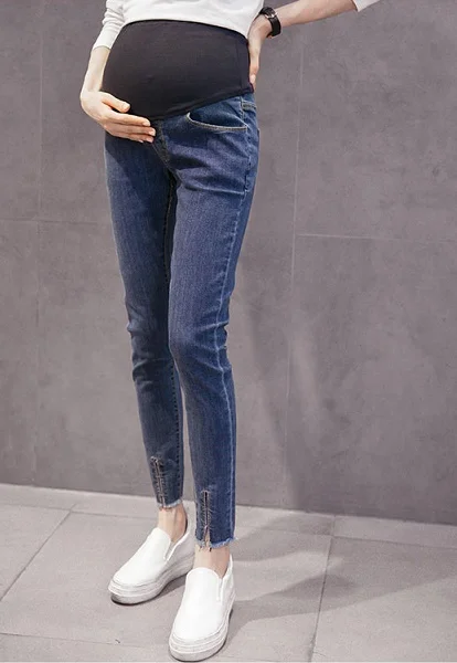 

2018Jeans Maternity Pants For Pregnant Women Clothes Trousers Nursing Prop Belly Legging Pregnancy Clothing Overalls Ninth Pants