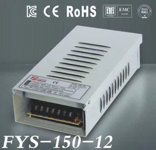 

Rain-Proof LED switch power supply Output DC 12V 12.5A 150W power adapter LED switch power supply LED driver (FYS-150-12)