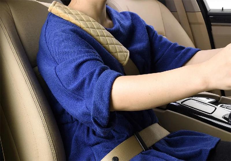 Автомобильный ремень безопасности подушки под плечи Чехлы подушки теплые короткие плюшевые ремни безопасности наплечный чехол Защита на авто аксессуары для интерьера