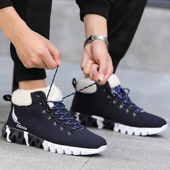 

Nice New Winter Comfortable Men Boots Keep Warm High Top Ankle Boots Wearproof Antiskid Fashion Casual Male Boots Bota Masculina