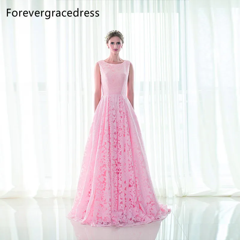 PICTURE COLOR Forevergracedress Высокое качество линии длинное вечернее платье Стиль Scoop Средства ухода за кожей Шеи Кружева официальная Вечеринка платье плюс Размеры индивидуальный заказ - Цвет: PICTURE COLOR