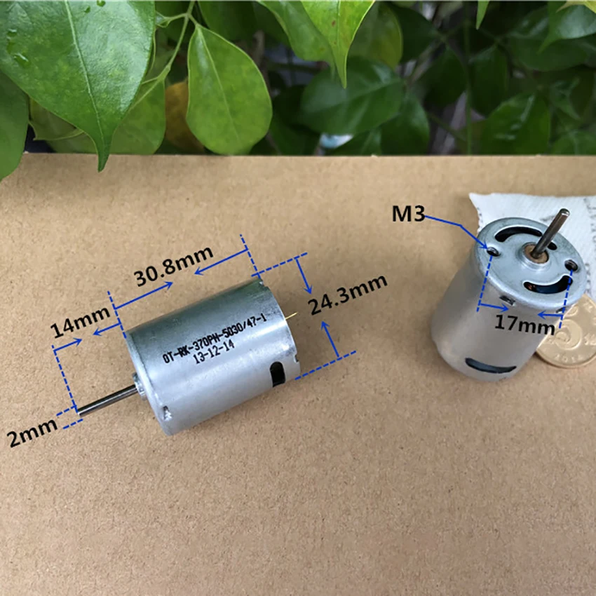 370PH-5030 двигатель постоянного тока высокоскоростной двигатель с высоким крутящим моментом для воды модель бомбы модификации 3 V-7,4 V, 13200 rpm-31000 rpm, диаметр вала 2mm