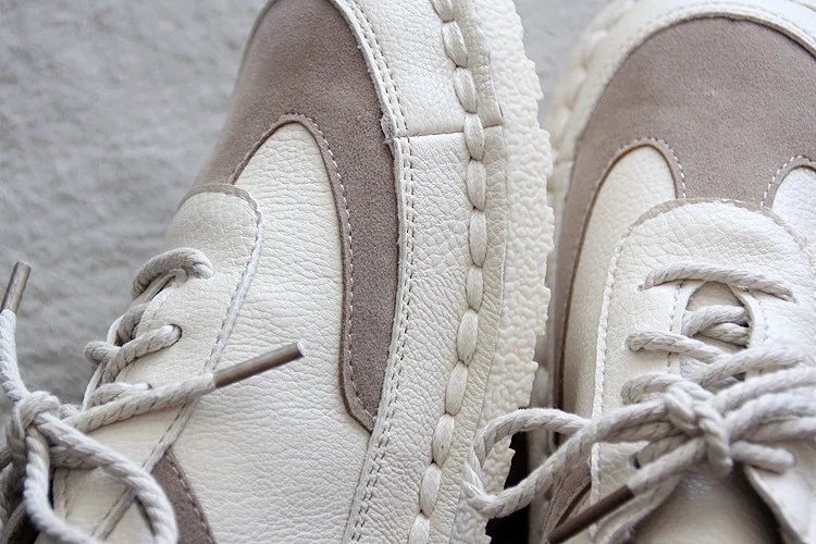 Femmes 1 À Sneakers Sans Étudiants 2 La De 2017 Chaussures Main Talon Nouveauté Nouveaux Automne Art Blanc vw0mN8n