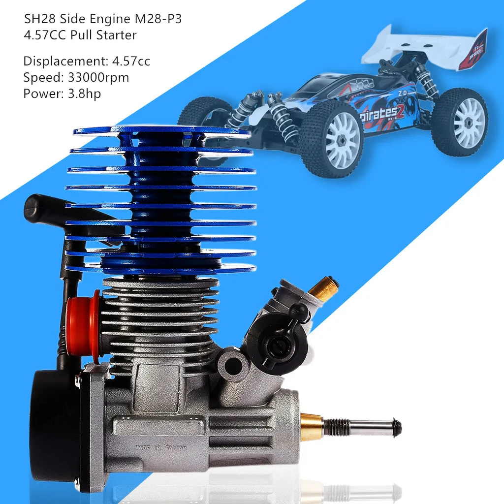 SH28 M28-P3 Nitro Hand Pull Start Engine For 1//8 Buggy Truggy 4.57CC RC Car